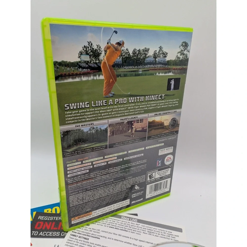 Tiger Woods PGA Tour 13 Xbox 360 Game - Complete, Sports Golf‎ 2012 Near Mint